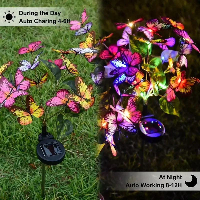 Solar LED Butterfly Garden Lig - Christmas Lights Outdoor review and price