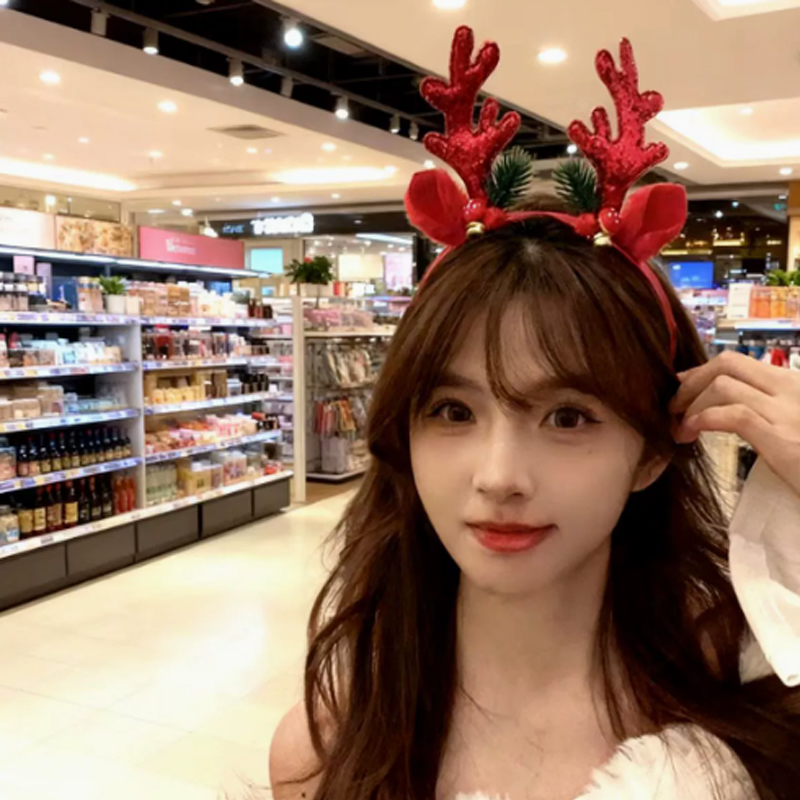 Christmas Glitter Deer Antlers - Reindeer Antlers Headband review and price