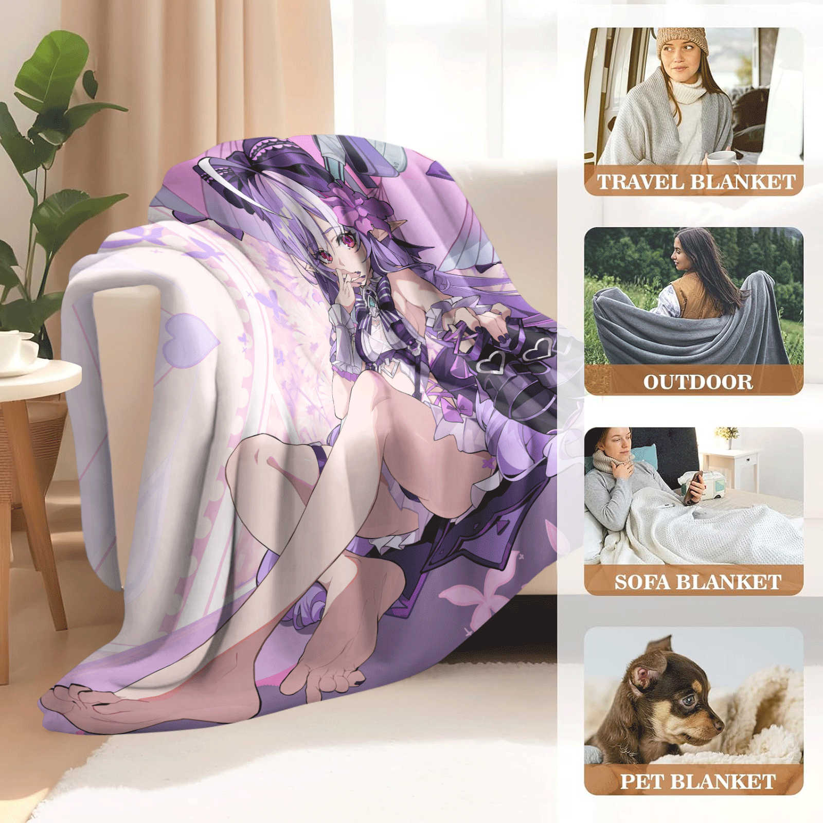 Cartoon Zenless Zone Zero  Fla - Christmas Throw Blanket review and price
