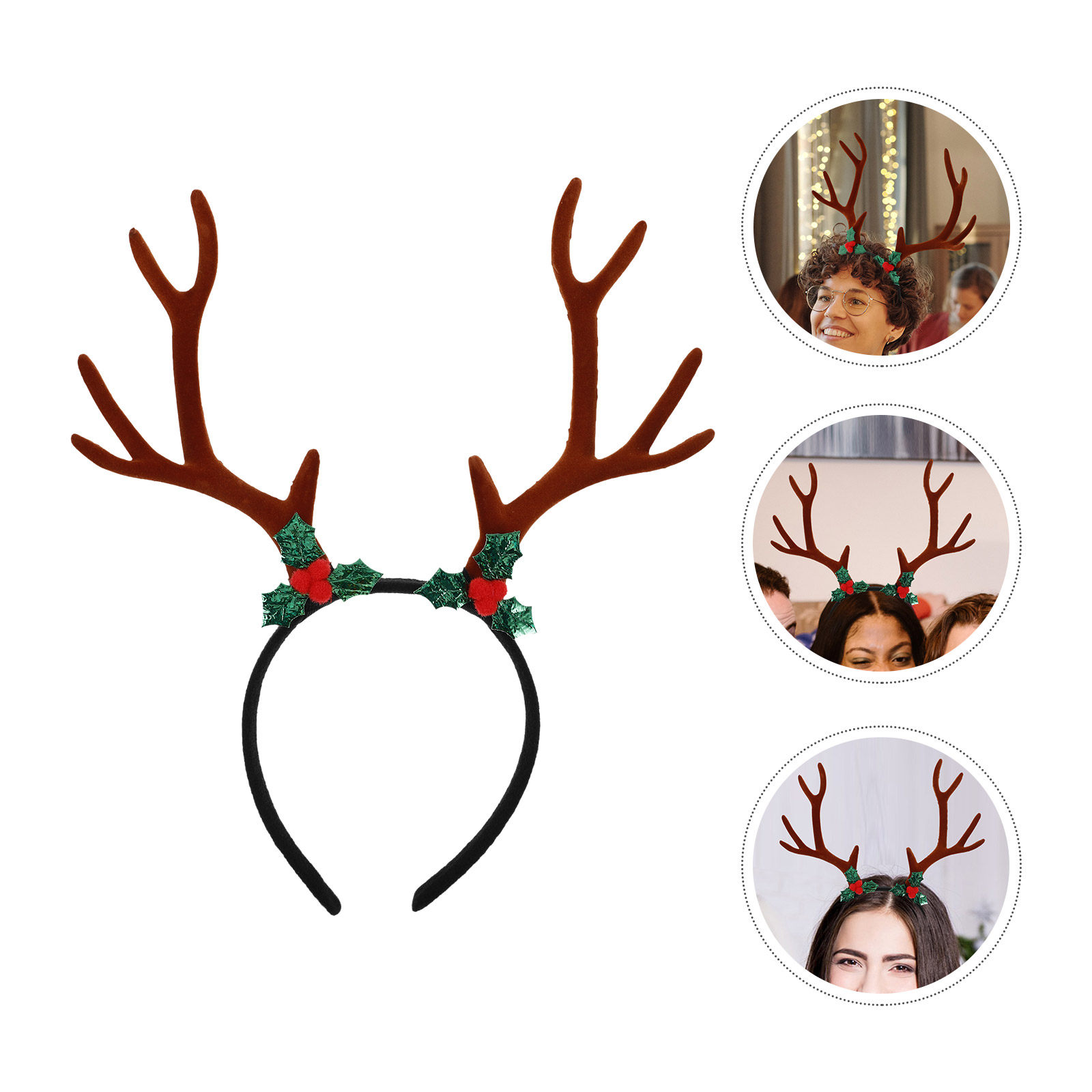 Large Festive Reindeer Antlers - Reindeer Antlers Headband review and price